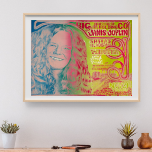 Janis Joplin - Vulcan Gas Co San Antonio TX November 21 1968 – Live Concert Poster Wall Art Print - 265011