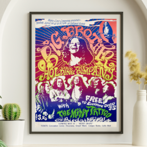 Janis Joplin - Selland Arena Fresno CA April 19 1968 – Live Concert Poster Wall Art Print - 265016