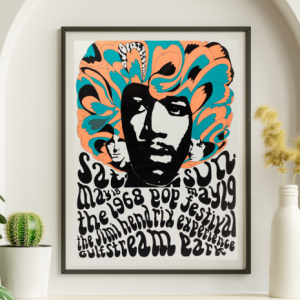 Jimi Hendrix - Gulfstream Park Miami Pop Festival FL May 16 1968 – Live Concert Poster Wall Art Print - 256008