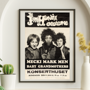 Jimi Hendrix - Konserthuset Stockholm Sweden January 8 1968 – Live Concert Poster Wall Art Print - 256014