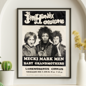 Jimi Hendrix - Lorensbergs Cirkus Gothenburg Sweden January 4 1968 – Live Concert Poster Wall Art Print - 256015