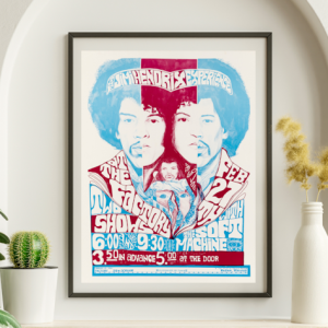 Jimi Hendrix - The Factory Madison WI February 27 1968 - Live Concert Poster Wall Art Print - 256019