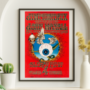 Jimi Hendrix - Fillmore SF CA February 1 1968 Flying Eyeball – Live Concert Poster Wall Art Print - 256023