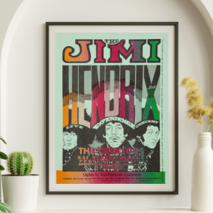 Jimi Hendrix - Sacramento State College CA February 8 1968 - Live Concert Poster Wall Art Print - 256034