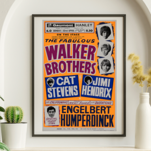 Jimi Hendrix - Spring UK Tour April 8 1967 – Live Concert Poster Wall Art Print - 256037