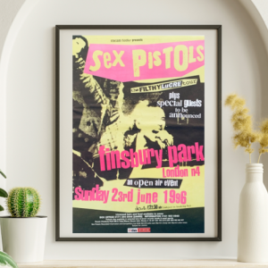 Sex Pistols - Finsbury Park London June 23 1996 – Live Concert Poster Wall Art Print - 259001