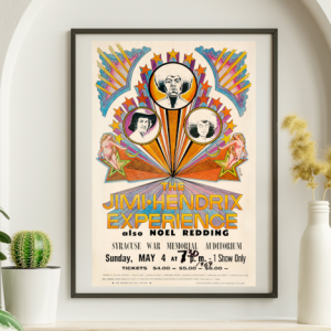 Jimi Hendrix - Syracuse War Memorial Auditorium NY May 4 1969 - Live Concert Poster Wall Art Print - 256046