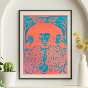 Jimi Hendrix - Earl Warren Showgrounds Santa Barbara CA August 19 1967 - Live Concert Poster Wall Art Print - 256054