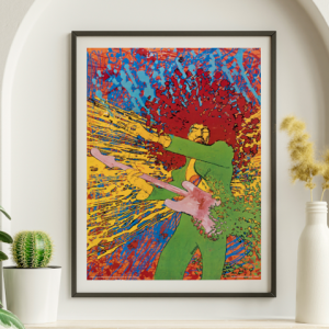 Jimi Hendrix - Explosion 1968 Martin Sharp - Live Concert Poster Wall Art Print - 256055
