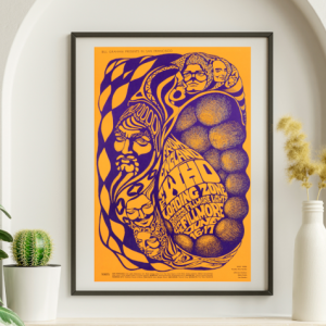 The Who w Jimi Hendrix Fillmore East NY June 16 1967 - Live Concert Poster Wall Art Print - 196004