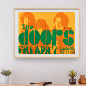 Doors - Legion Merced CA April 7 1967 - Live Concert Poster Wall Art Print - 133011