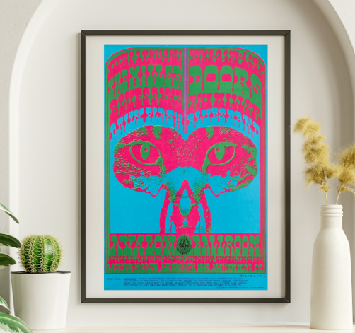 The Doors - Avalon Ballroom SF CA June 1 1967 - Live Concert Poster Wall Art Print - 133013