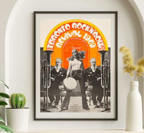 Doors w John Lennon Eric Clapton Toronto Rock Festival Canada September 13 1969 - Live Concert Poster Wall Art Print - 133017