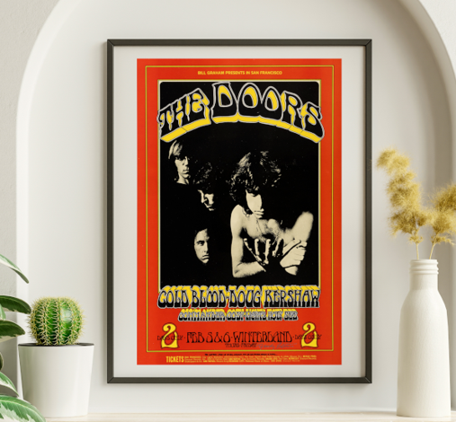 Doors - Winterland SF CA February 5 1970 - Live Concert Poster Wall Art Print - 133019