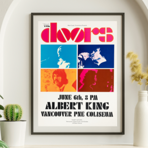 Doors - PNE Coliseum Vancouver Canada June 6 1970 - Live Concert Poster Wall Art Print - 133022