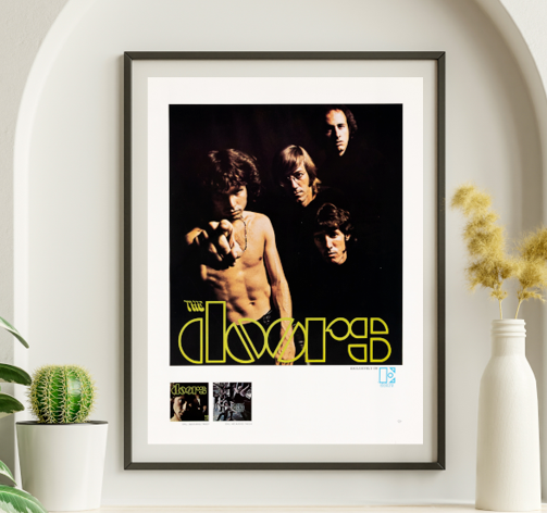 Doors 1967 Elektra Album Promo - Live Concert Poster Wall Art Print - 133034
