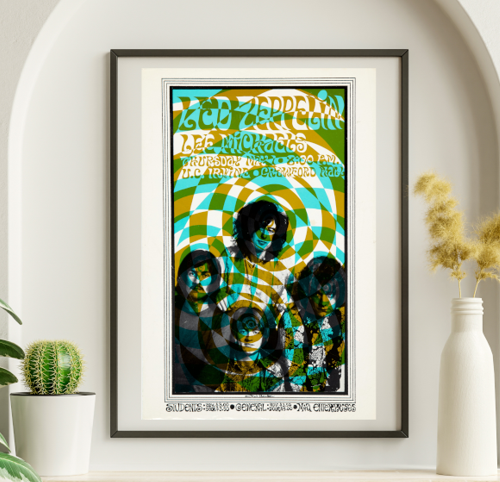 Led Zeppelin - UC Irvine CA May 1 1969 – Live Concert Poster Wall Art Print - 156006