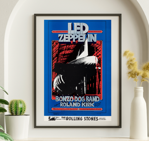 Led Zeppelin - Winterland SF CA November 6 1969 BG-199 - Live Concert Poster Wall Art Print - 156025