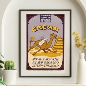 Cream - Rhode Island Auditorium RI November 4 1968 - Live Concert Poster Wall Art Print - 257006
