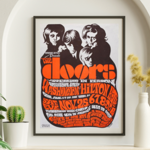 Doors - Washington Hilton WA November 25 1968 - Live Concert Poster Wall Art Print - 133004