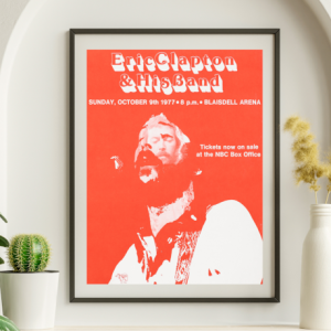 Eric Clapton - Blaisdell Arena Honolulu HI October 9 1977 – Live Concert Poster Wall Art Print - 238002