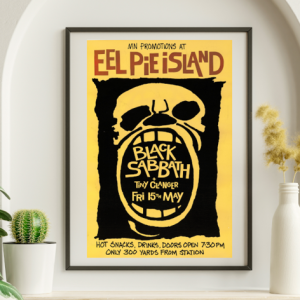 Black Sabbath - Eel Pie Island England May 15 1970 - Live Concert Poster Wall Art Print - 117005