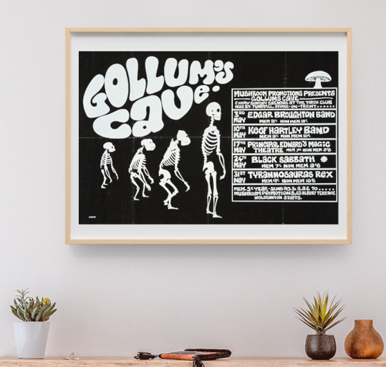 Black Sabbath - Midlands England May 24 1970 - Live Concert Poster Wall Art Print - 117008