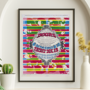 Doors - Memorial Auditorium Sacramento CA December 15 1968 - Live Concert Poster Wall Art Print - 133005