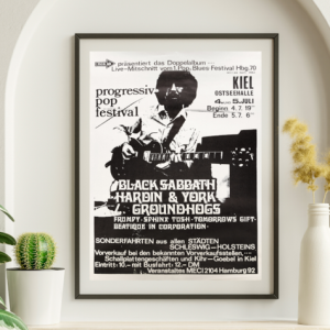 Black Sabbath - Osteehalle Kiel Germany July 4 1970 – Live Concert Poster Wall Art Print - 117010