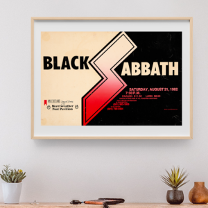 Black Sabbath - Merriweather Post Pavilion Columbia MD August 21 1982 - Live Concert Poster Wall Art Print - 117012