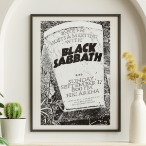 Black Sabbath - HIC Arena Honolulu HI September 17 1972 - Live Concert Poster Wall Art Print - 117014