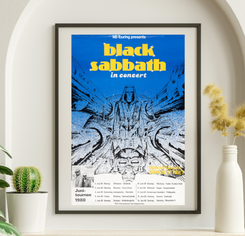 Black Sabbath June Tour 1980 - Live Concert Poster Wall Art Print - 117002
