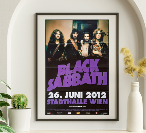 Black Sabbath - Stadehalle Wein Vienna Austria June 26 2012 - Live Concert Poster Wall Art Print - 117017