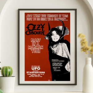 Ozzy Osbourne - Market Square Arena Indianapolis IN February 11 1982 - Live Concert Poster Wall Art Print - 267007