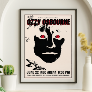 Ozzy Osbourne - NBC Arena Honolulu HI June 22 1982 – Live Concert Poster Wall Art Print - 267008