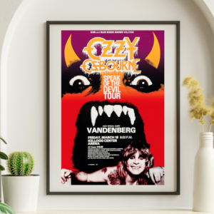 Ozzy Osbourne - Kellogg Center Arena Battle Creek MI March 18 1983 - Live Concert Poster Wall Art Print - 267009