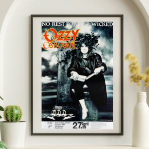 Ozzy Osbourne - Stadehalle Offenbach, Germany April 27 1989 - Live Concert Poster Wall Art Print - 267010