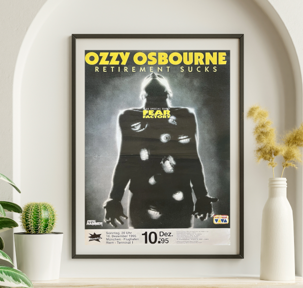 Ozzy Osbourne - Munchen Germany February 10 1995 – Live Concert Poster Wall Art Print - 267015