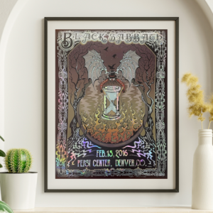 Black Sabbath - Pepsi Center Denver CO February 15 2016 FOIL – Live Concert Poster Wall Art Print - 117019