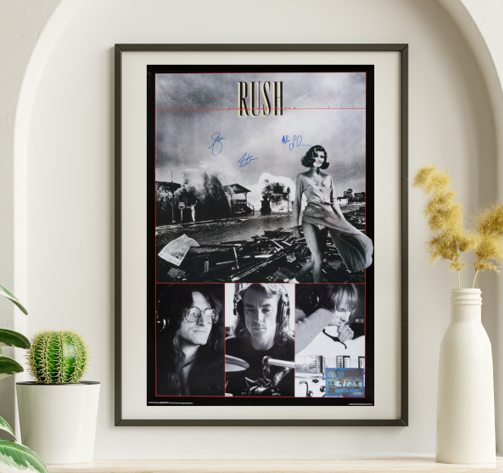 Rush 1980 Permanent Waves Signed Promo - Live Concert Poster Wall Art Print - 253002