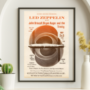 Led Zeppelin - Rose Bowl Pasadena CA May 2, 3 1969 – Live Concert Poster Wall Art Print - 156008