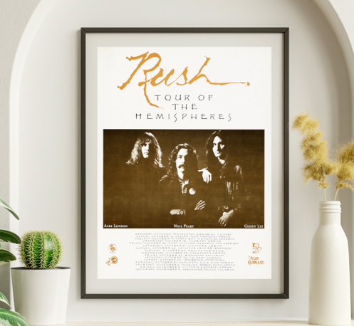 Rush Hemispheres Canadian Tour 1978 – Live Concert Poster Wall Art Print - 253007