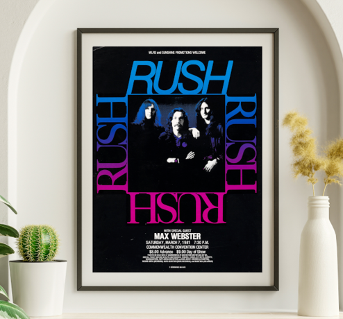 Rush - Commonwealth Convention Center Louisville KY March 7 1981 – Live Concert Poster Wall Art Print - 253009