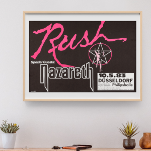Rush - Philipshalle in Dusseldorf Germany May 10 1983 - Live Concert Poster Wall Art Print - 253012