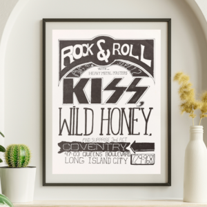 Kiss - Coventry Queens NY August 31 1973 – Live Concert Poster Wall Art Print - 154014