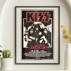 Kiss - Five Flags Center Dubuque, IA February 16 1983 - Live Concert Poster Wall Art Print - 154023