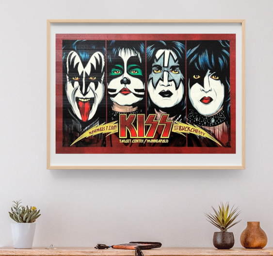 Kiss - Target Center Minneapolis MN November 07 2009 - Live Concert Poster Wall Art Print - 154031
