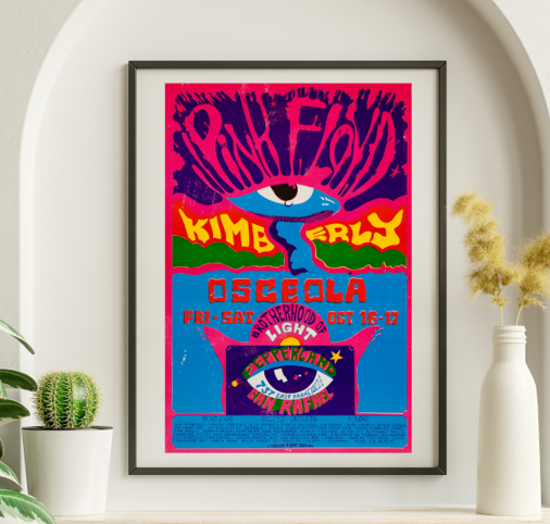 Pink Floyd - Pepperland San Rafael CA October 16 1970 - Live Concert Poster Wall Art Print - 249009