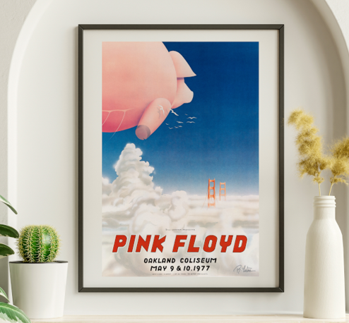 Pink Floyd - Oakland Coliseum CA May 9 1977 - Live Concert Poster Wall Art Print - 249012