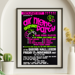 Pink Floyd - All-Night Party Queens Hall Leeds November 17 1967 - Live Concert Poster Wall Art Print - 249018